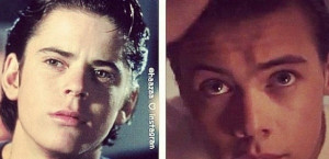 Ponyboy Curtis and Harry Styles. WOAH. WHOEVER DID THIS.... I LOVE YOU ...
