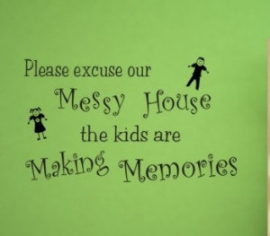 Wall Decals Vinyl Wall Quote Messy House Kids by MulberryCreek, $34.95