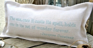 lumbar pillow is part of a collection of pillows with sea quotes ...