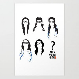 Alex Vause Hairstyles Art Print by Zharaoh - $17.68