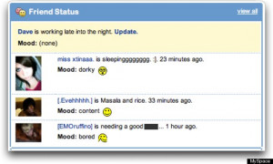 Here was the MySpace mood functionality in action ( it's described ...