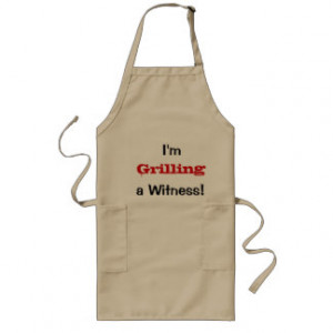 Lawyer Gift - Funny Quote - Grilling Witness Long Apron