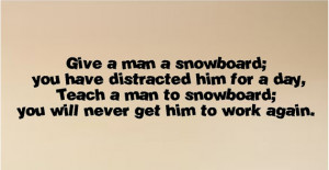 Snowboarding Quotes Snowboarding wall quote words