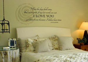 love you quote - wall decal - outlander inspired