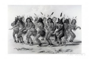 Native American Bear Dance, Engraved by John Mcgahey Giclee Print