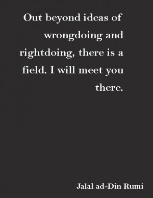 ... , there is a field, I will meet you there.
