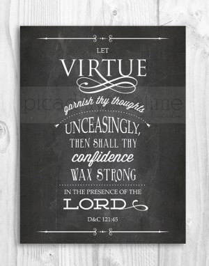 Let Virtue Garnish Thy Thoughts poster - LDS Young Women printable