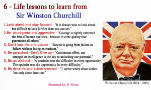 Life lessons to learn from Sir Winston Churchill (1874 - 1965)