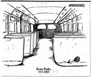 editorial cartoon paying respects to Rosa Parks, Register Star ...