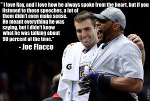 Joe Flacco's quote about Ray Lewis is freaking awesome -- (Via: Sports ...