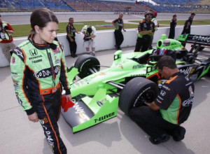 Danica Patrick walks past her car before qualifying for IndyCar's Iowa ...