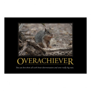 Demotivational Poster: Overachiever