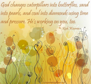 god changes caterpillars into butterflies