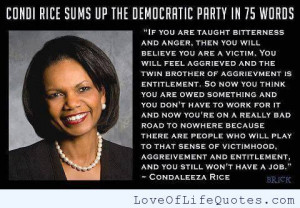Condaleeza Rice quote on the Democratic Party