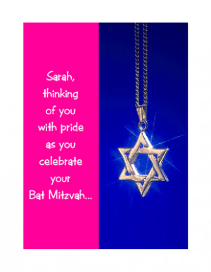 Pride on Bat Mitzvah Bat & Bar Mitzvah Printable Cards