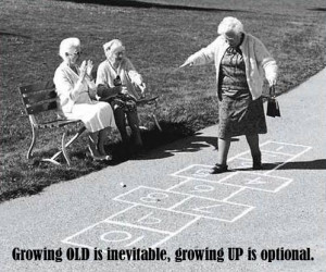 growing old is inevitable.