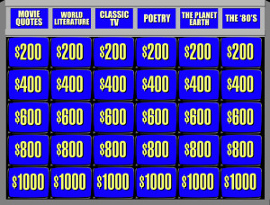 Double Jeopardy Board...