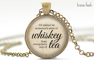 Not Everyone's Cup of Tea Necklace Quote Pendant by FrenchHoney