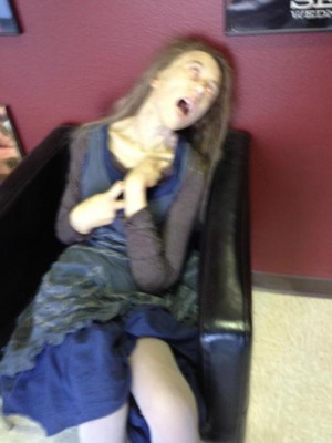 It would probably bug me to know that someone left my fake corpse just ...