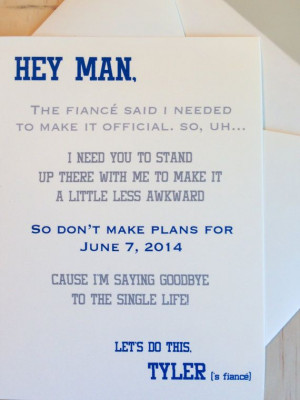 How to ask your groomsmen - A Witty Letter | CHWV
