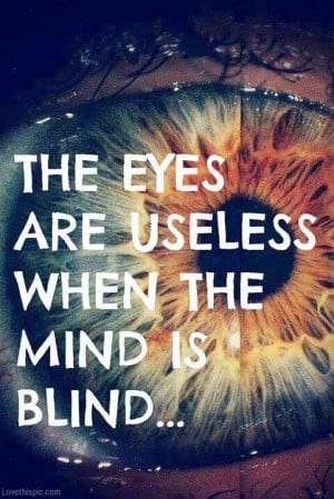 The Eyes are Useless when the Mind is Blind