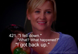 fell down dr callie torres what what happened dr arizona robbins i ...