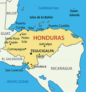 Honduras Flag and Map