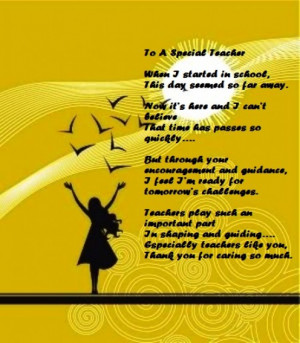 touching poem for teacher on Teachers' Day.