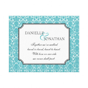 blue_damask_wedding_quote_personalized_canvas_art ...