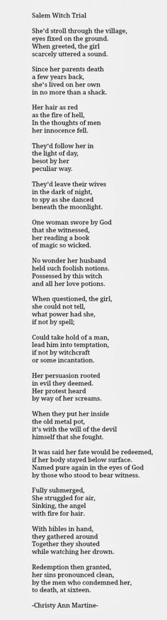 Witch Trial - Stories poems witches tales long poems rhyming poetry ...