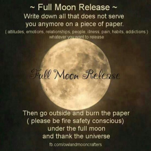 Full moon, letting go