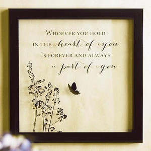 Sympathy Quote on Framed Glass Print