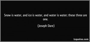 Snow is water, and ice is water, and water is water; these three are ...