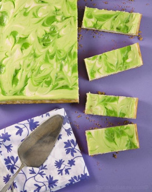 Key Lime Swirl Cheesecake Bars