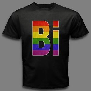 Bi Logo Bi Sexual Pride Rainbow Flag Gay LGBT Homosexual Bisexual T ...