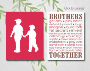 Brothers Wall Art Boys