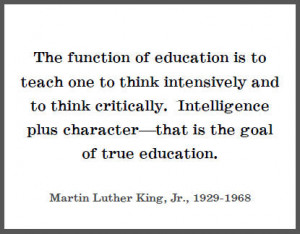 Martin Luther King on Education
