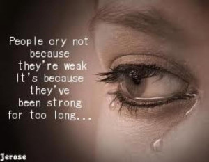 ... because they're weak It's because they've been strong for too long