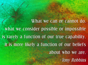 Tony Robbins on beliefs and possibility