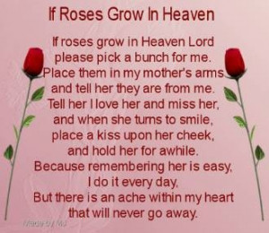 ... heaven we miss miss you mom we all miss our loved mom s that have