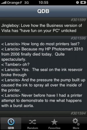 QDB (Quotes DataBase) Entertainment iPhone & iPod Touch App Review ...