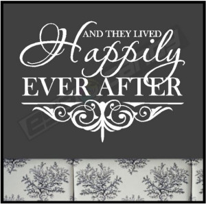 Happily Ever After....Bedroom Wall Quotes Love Wall Sticker Decals ...