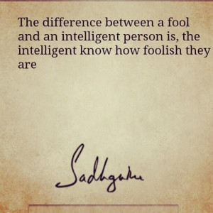 Intelligent knows wise sayings
