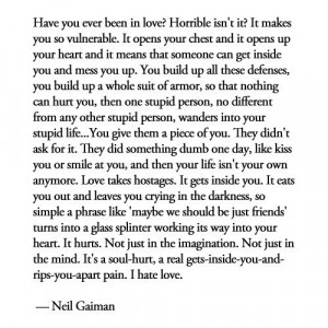 Your Sad But True Quote Of The Day: Neil Gaiman On Love