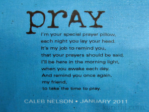 Responses to handmade baptism gift: prayer pillow