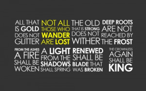 Lovely words from Tolkien.