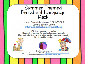 ... work on with my preschool-aged students. Here's what you get