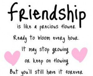 friendship like a flower