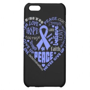 Esophageal Cancer Awareness Heart Words Case For iPhone 5C