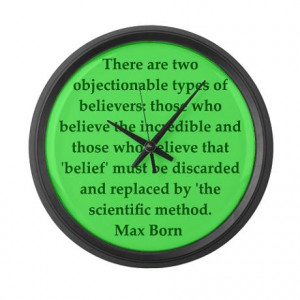 max born quotes Large Wall Clock